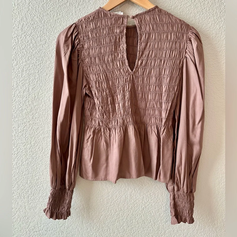 A New Day Long Sleeve Peplum Blouse Women’s Size XS - Picture 2 of 4